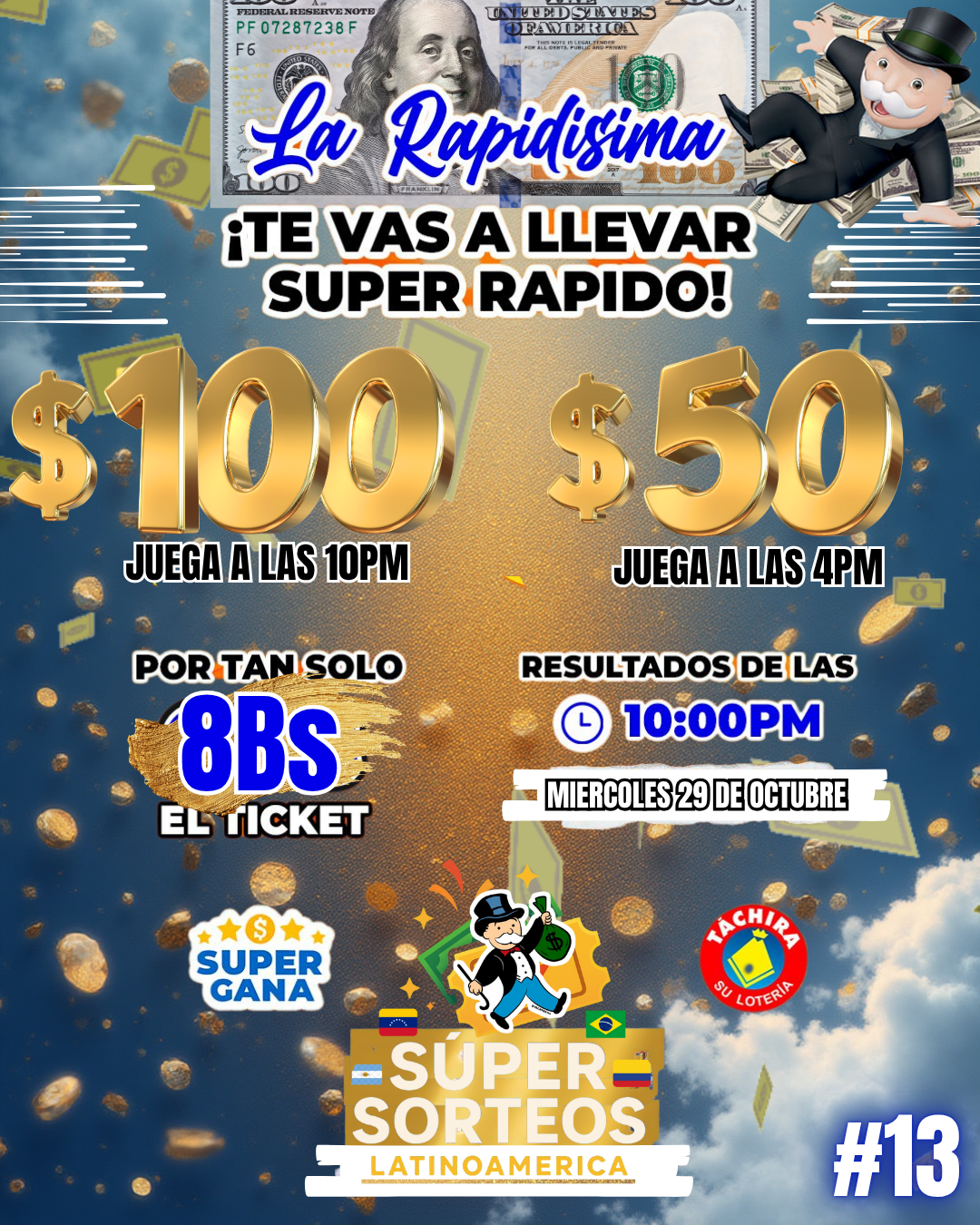 ‼️ SÚPER SORTEO LA RAPIDISIMA #13‼️