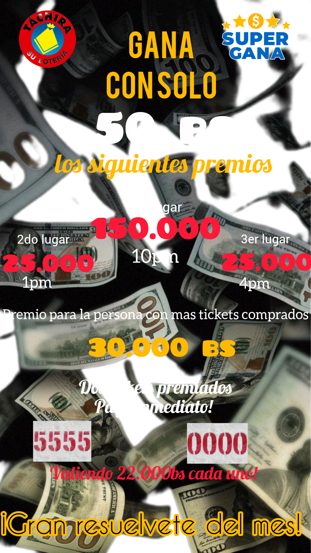 ¡Resuelvete el mes! Con solo 50bs! 
